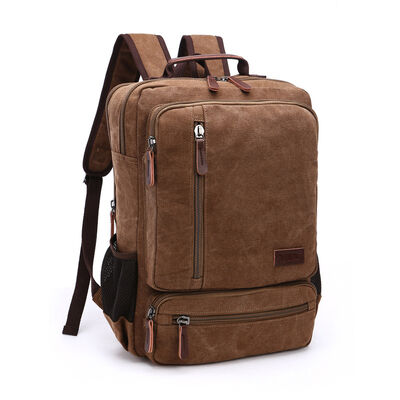 Water Resistant Custom Canvas Backpack Washed 19L Rucksack