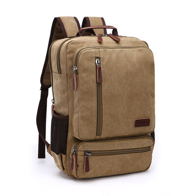 Water Resistant Custom Canvas Backpack Washed 19L Rucksack