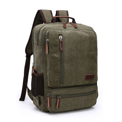 Water Resistant Custom Canvas Backpack Washed 19L Rucksack