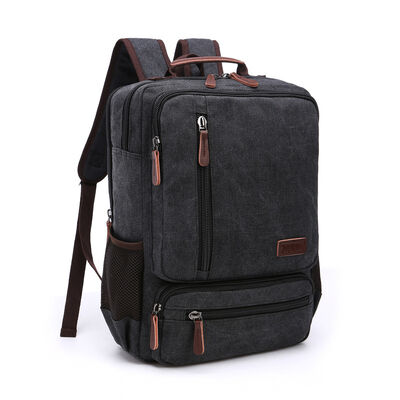 Water Resistant Custom Canvas Backpack Washed 19L Rucksack