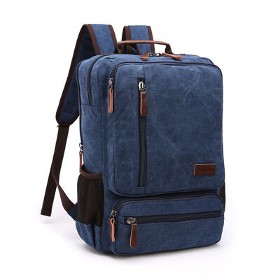 Water Resistant Custom Canvas Backpack Washed 19L Rucksack