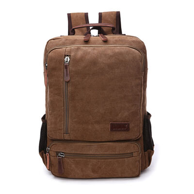 Water Resistant Custom Canvas Backpack Washed 19L Rucksack