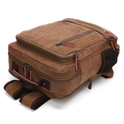 Water Resistant Custom Canvas Backpack Washed 19L Rucksack
