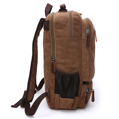 Water Resistant Custom Canvas Backpack Washed 19L Rucksack