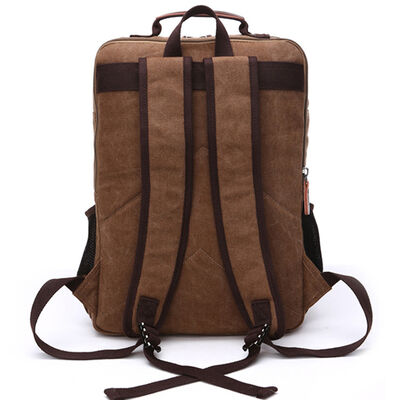 Water Resistant Custom Canvas Backpack Washed 19L Rucksack