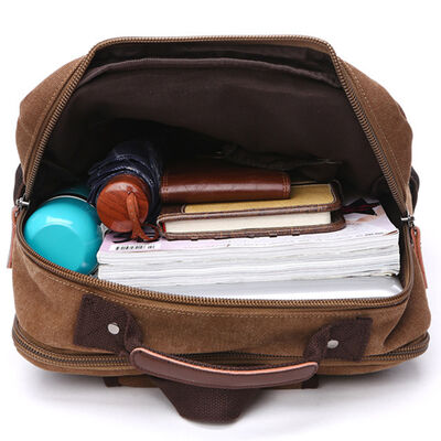 Water Resistant Custom Canvas Backpack Washed 19L Rucksack