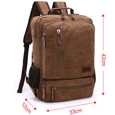 Water Resistant Custom Canvas Backpack Washed 19L Rucksack