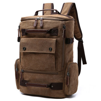 Tactical Custom Canvas Backpack Travel Heavy Duty Large Capacity