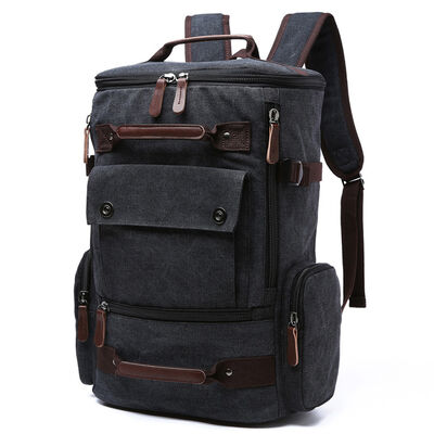 Tactical Custom Canvas Backpack Travel Heavy Duty Large Capacity