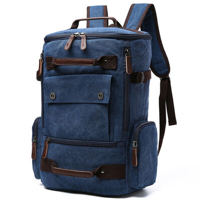 Tactical Custom Canvas Backpack Travel Heavy Duty Large Capacity