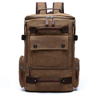Tactical Custom Canvas Backpack Travel Heavy Duty Large Capacity
