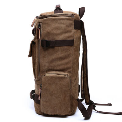 Tactical Custom Canvas Backpack Travel Heavy Duty Large Capacity
