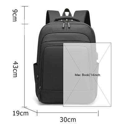 Multi Compartment Laptop Backpack Weatherproof 25L 600D Oxford