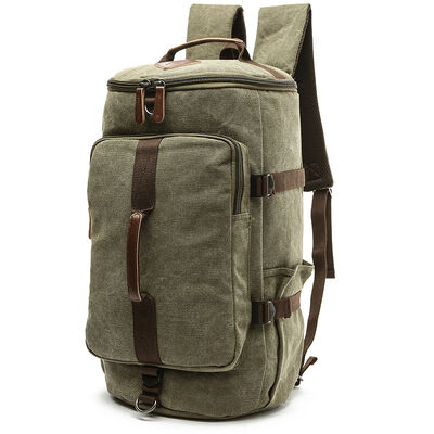 Convertible Custom Canvas Backpack Large Capacity Travel Duffle