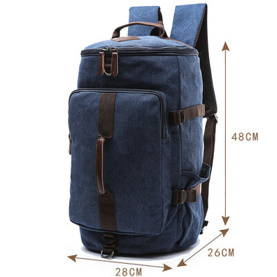 Convertible Custom Canvas Backpack Large Capacity Travel Duffle
