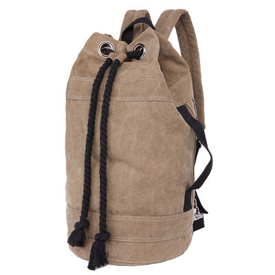 Drawstring Bucket Custom Canvas Backpack Heavy Rope Cargo Gym