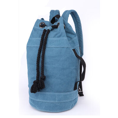 Drawstring Bucket Custom Canvas Backpack Heavy Rope Cargo Gym