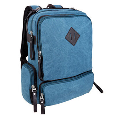 Square Custom Canvas Backpack Laptop Multi Compartment Business