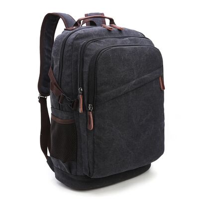Classic Custom Canvas Backpack Multi Layer Tech Laptop Travel