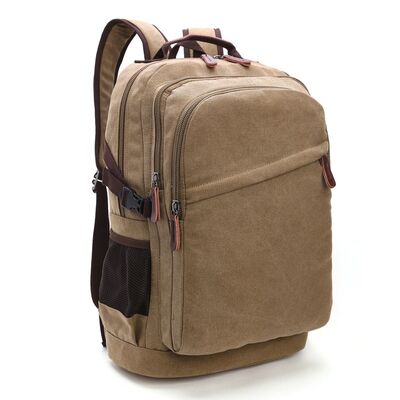 Classic Custom Canvas Backpack Multi Layer Tech Laptop Travel