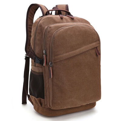 Classic Custom Canvas Backpack Multi Layer Tech Laptop Travel