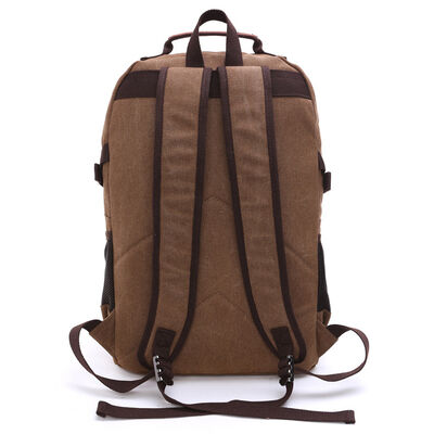 Classic Custom Canvas Backpack Multi Layer Tech Laptop Travel