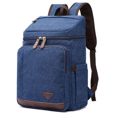 Square Top Lid Canvas Backpack Cargo Utility Rucksack Laptop Travel Bag