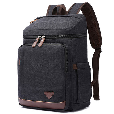 Square Top Lid Canvas Backpack Cargo Utility Rucksack Laptop Travel Bag
