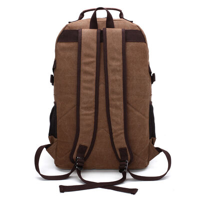 Minimalist Canvas Backpack Hidden Vertical Pocket Twin Chamber Commuter Bag