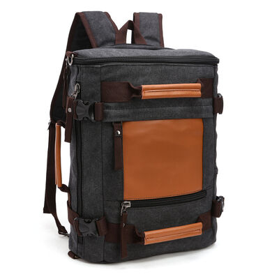 Vintage Canvas Travel Backpack Convertible Duffel Rucksack 15L