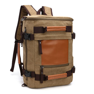 Vintage Canvas Travel Backpack Convertible Duffel Rucksack 15L