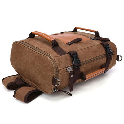 Vintage Canvas Travel Backpack Convertible Duffel Rucksack 15L