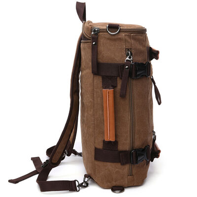 Vintage Canvas Travel Backpack Convertible Duffel Rucksack 15L