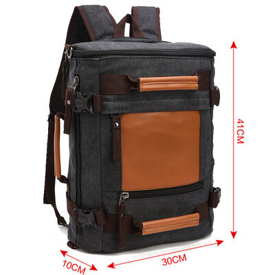 Vintage Canvas Travel Backpack Convertible Duffel Rucksack 15L