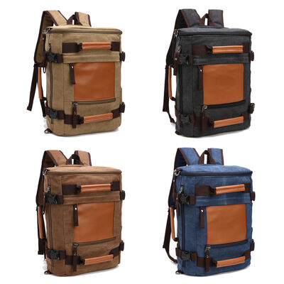 Vintage Canvas Travel Backpack Convertible Duffel Rucksack 15L