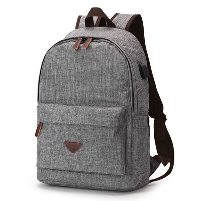 Classic Canvas School Bag Casual Student Bookbag Daypack 20L