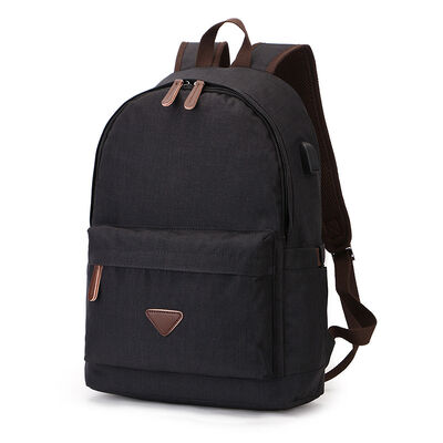 Classic Canvas School Bag Casual Student Bookbag Daypack 20L