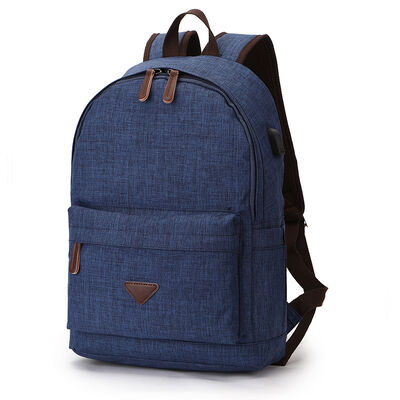 Classic Canvas School Bag Casual Student Bookbag Daypack 20L