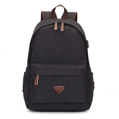 Classic Canvas School Bag Casual Student Bookbag Daypack 20L