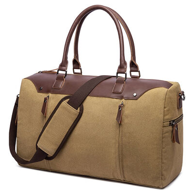 Leather Canvas Custom Duffel Bag 40L Water Resistant Outdoor