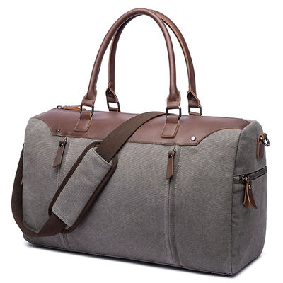 Leather Canvas Custom Duffel Bag 40L Water Resistant Outdoor