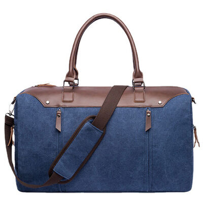 Leather Canvas Custom Duffel Bag 40L Water Resistant Outdoor