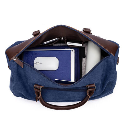 Leather Canvas Custom Duffel Bag 40L Water Resistant Outdoor
