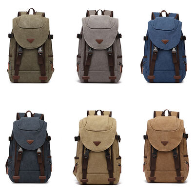 Vintage Canvas Rucksack Casual Outdoor Travel Hiking Daypack