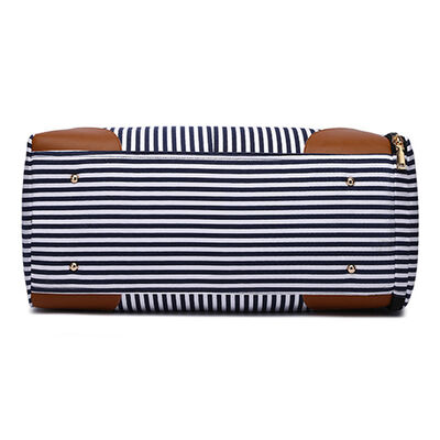Striped Custom Duffel Bag Travel 40L Water Resistant Outdoor