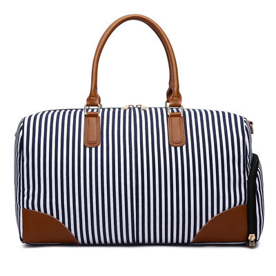 Striped Custom Duffel Bag Travel 40L Water Resistant Outdoor