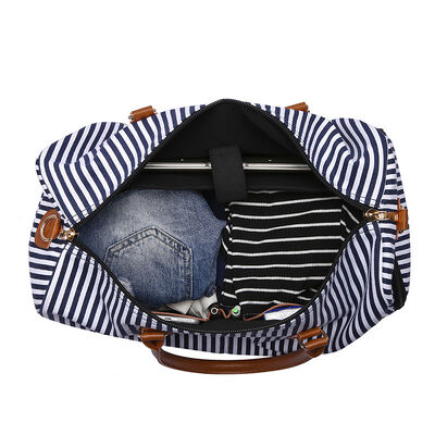 Striped Custom Duffel Bag Travel 40L Water Resistant Outdoor