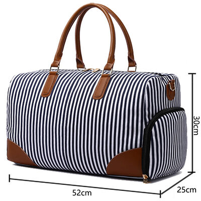 Striped Custom Duffel Bag Travel 40L Water Resistant Outdoor