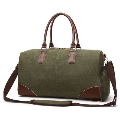 Canvas Overnight Bag 27L Water Resistant Outdoor Travel Gear
