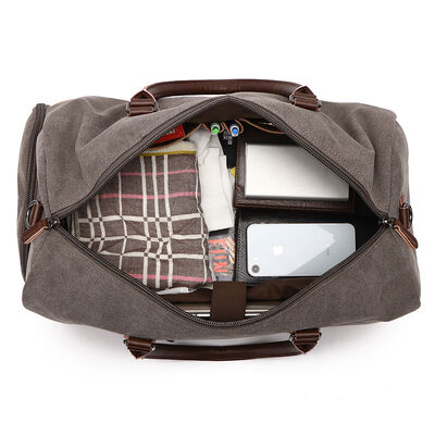 Canvas Overnight Bag 27L Water Resistant Outdoor Travel Gear